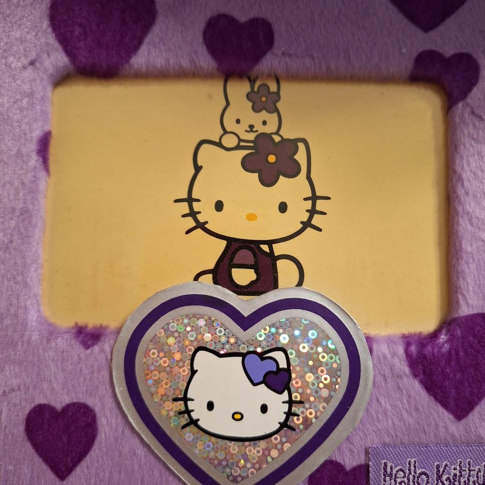 Hello Kitty Sanrio Fuzzy Heart Picture Frame Fits 4 X 3 Inch Photo